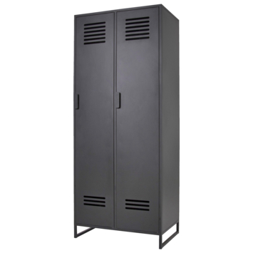 Lockerkast Jason 2-deurs metaal zwart