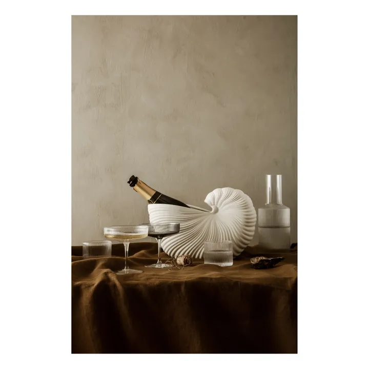Ferm Living Coupes à champagne Ripple - Set de 2 | Gris