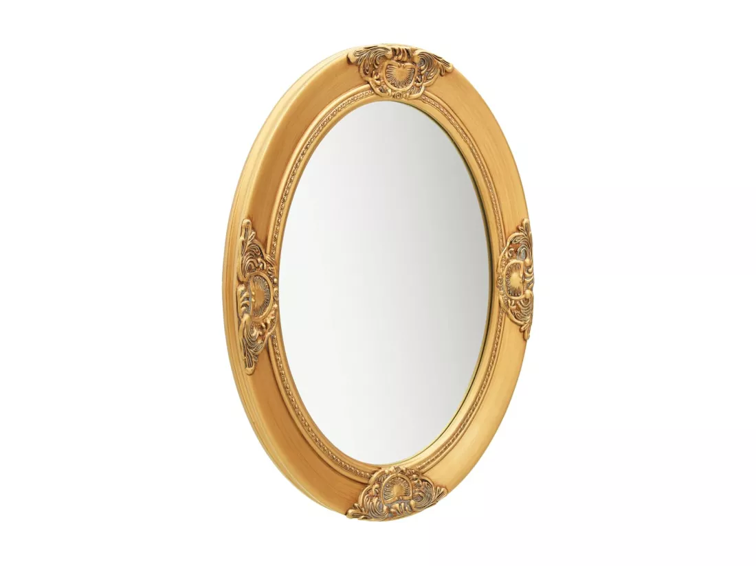 Miroir mural style baroque 50x70 cm Doré