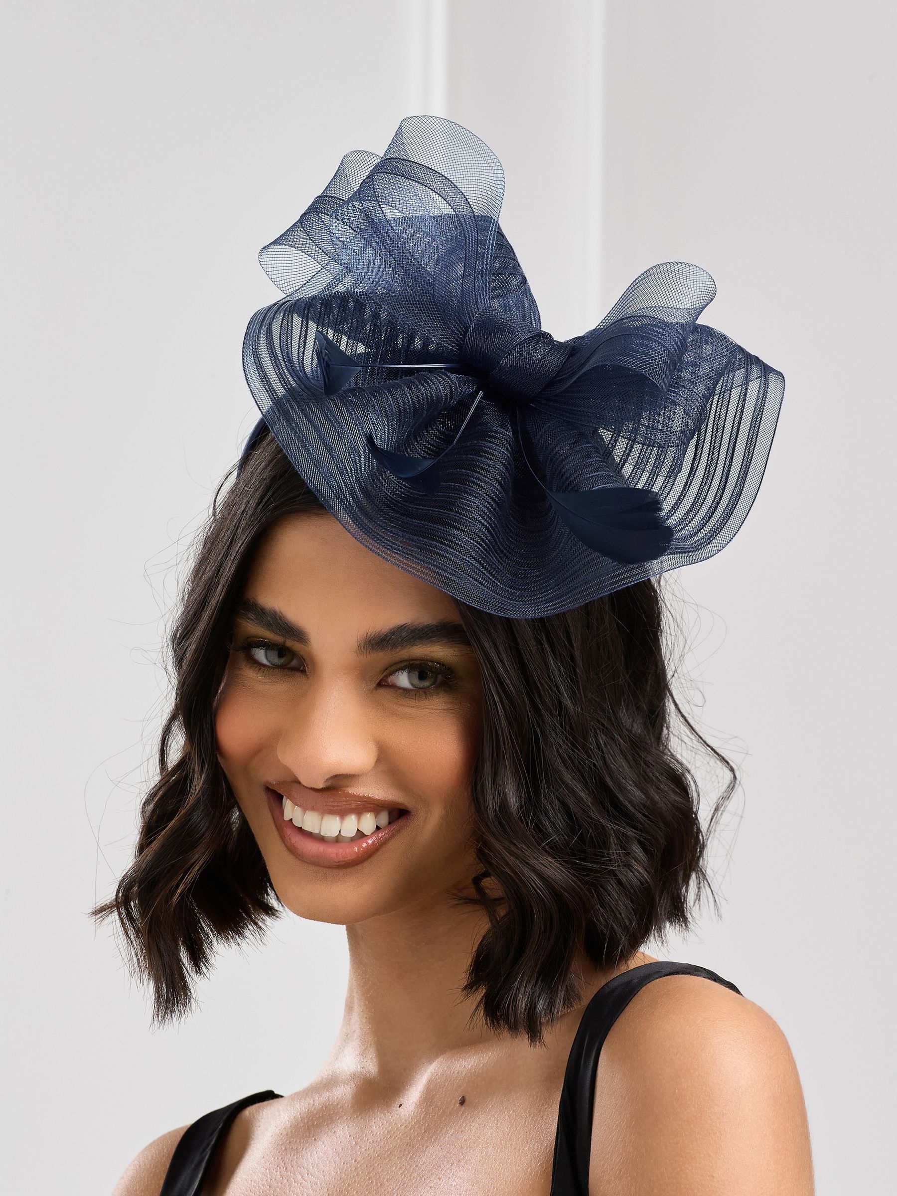 Blauw - Jon Richard fascinatorhoedje