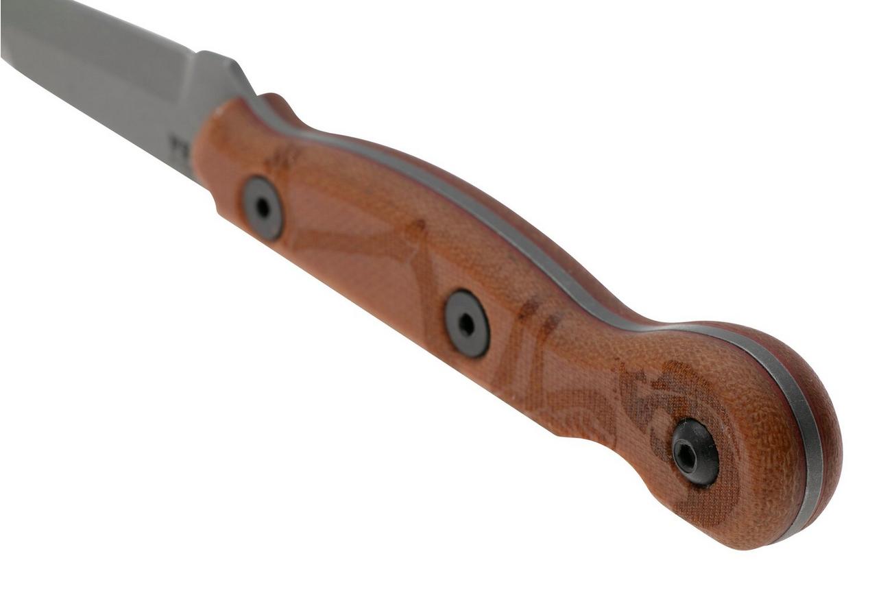 Tops El Pionero ELPO-01 Tan Canvas Micarta, vaststaand mes