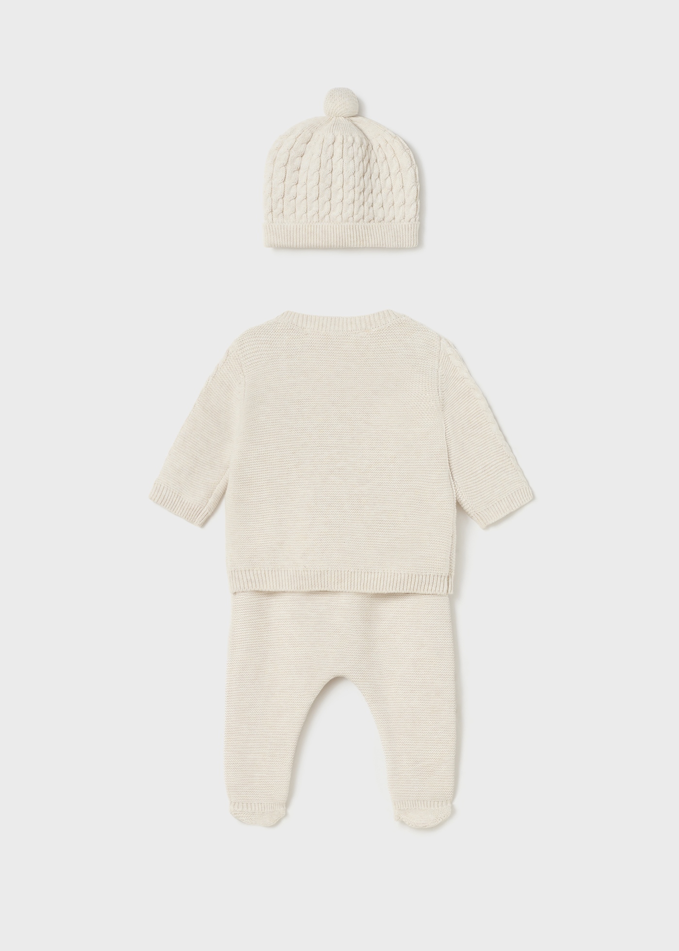 Conjunto de malha de algodão Better Cotton de 3 peças para recém-nascido