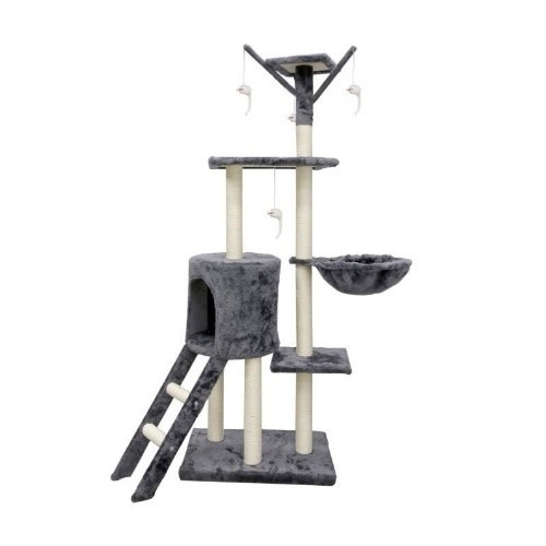 Árvore para gatos Jipsy da Cstore com 3 plataformas, cinza