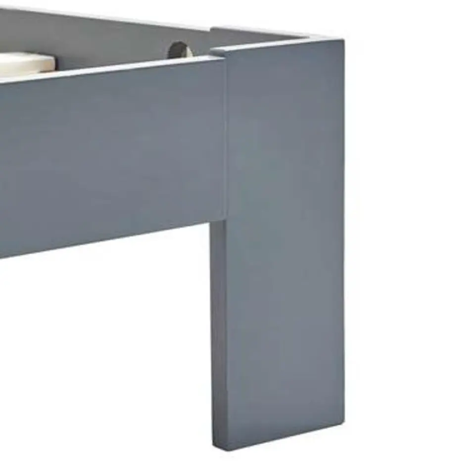vidaXL - Tweepersoonbed met hoofdbord - Grijs - Massief grenenhout - 160x200 cm