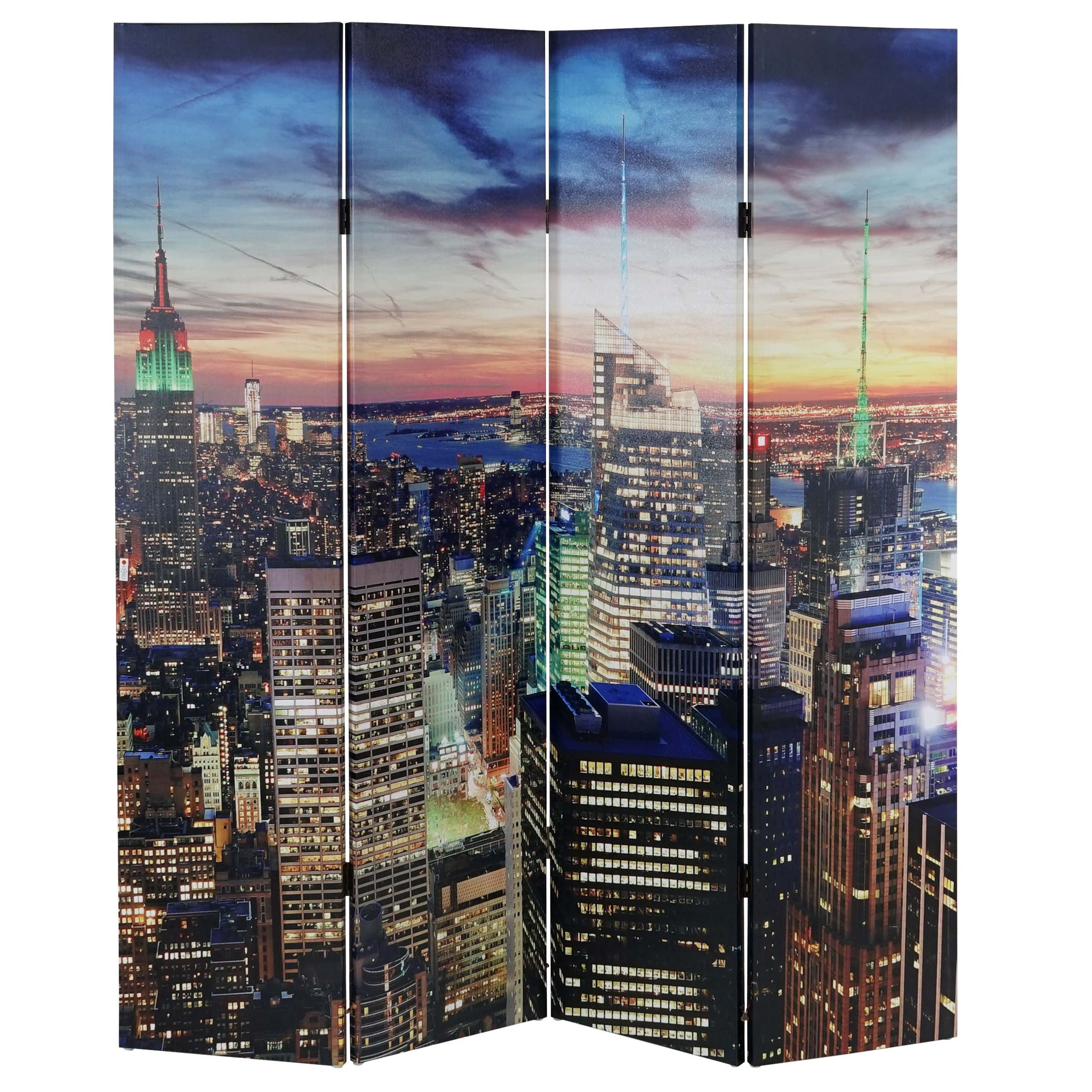 LED-Paravent Spanische Wand Raumteiler Miami, Timer, netzbetrieben 180x160cm, 28 LEDs