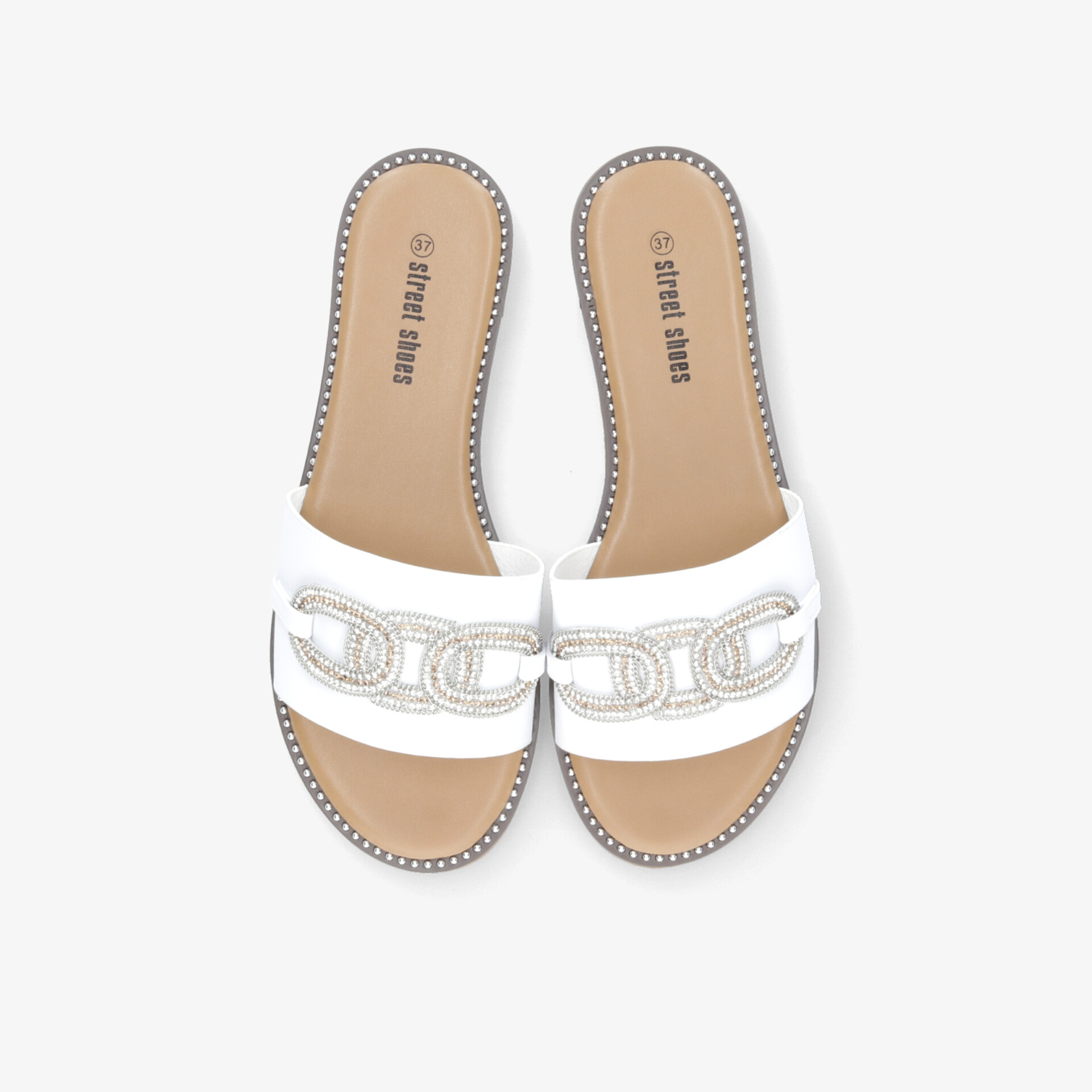 street shoes Damen Pantoletten weiß
