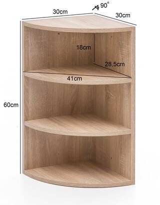 CASAVANTI Eckregal 30 x 60 cm Sonoma Eiche