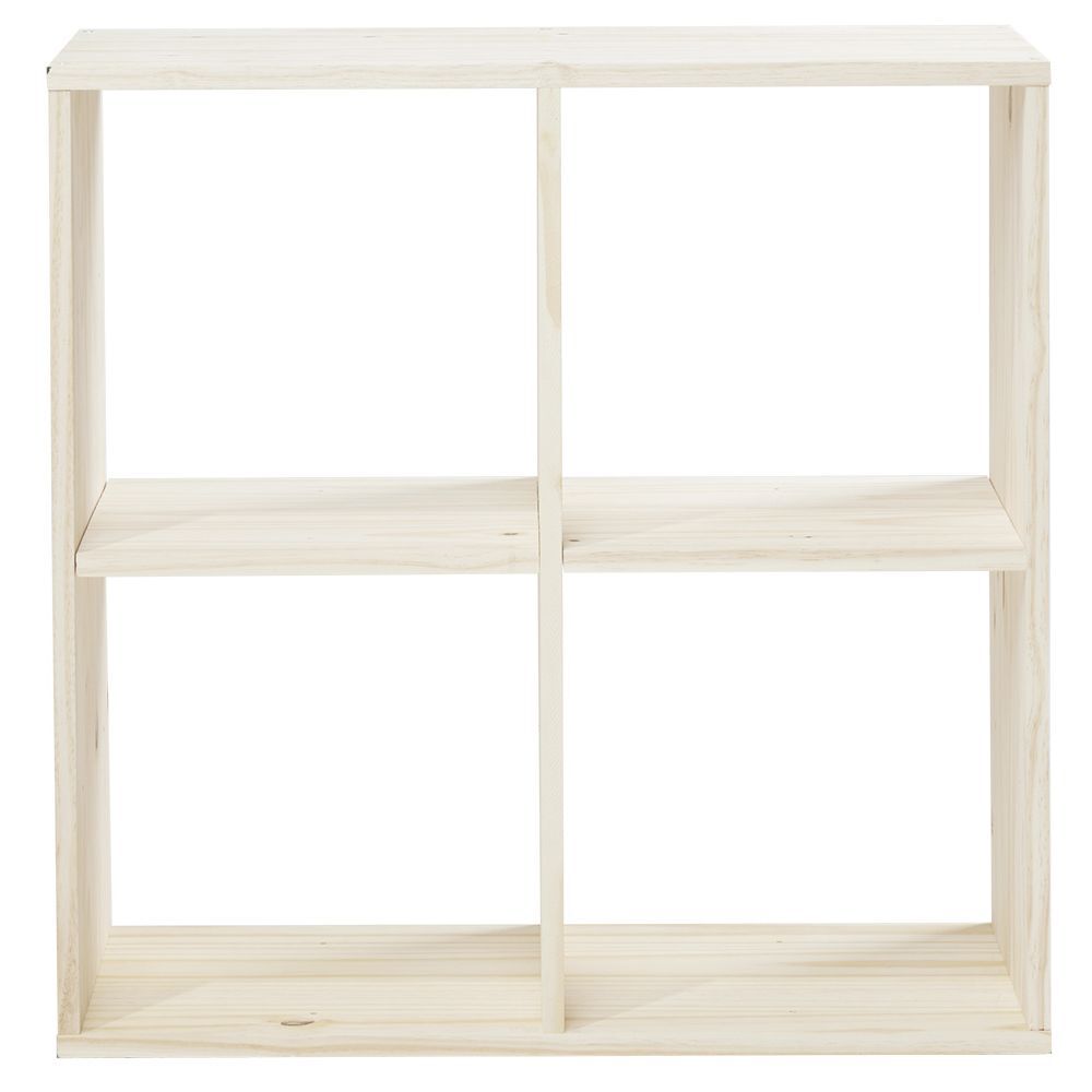 Structure Box Cube 4 cases 70x30x70cm pin naturel