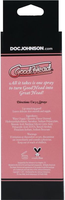 Doc Johnson - GoodHead - Dry Mouth Spray - Limonade - 60 ml