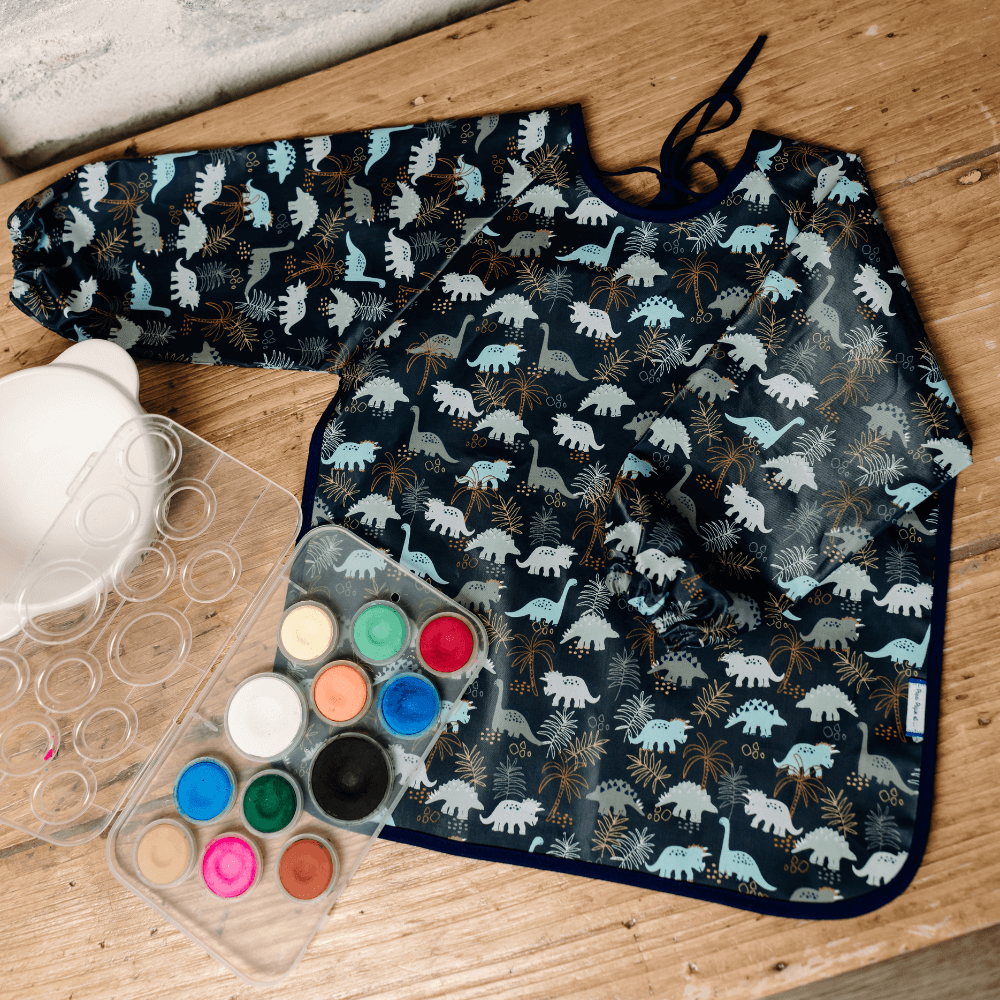 Bavoir Manches Jurassic Dino Marine