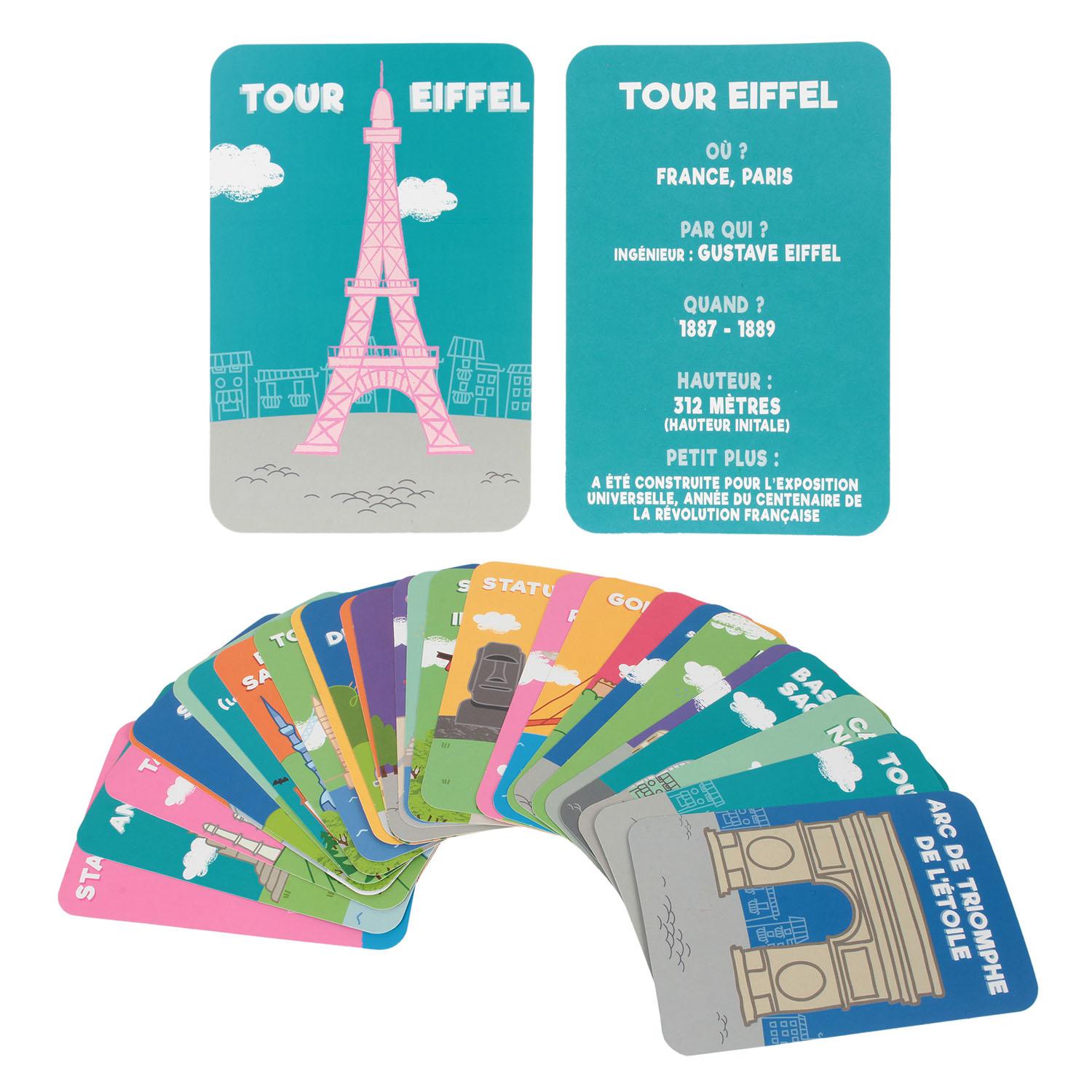 CARTE EDUCATIVE J APPRENDS LES MONUMENTS X30 PIECES