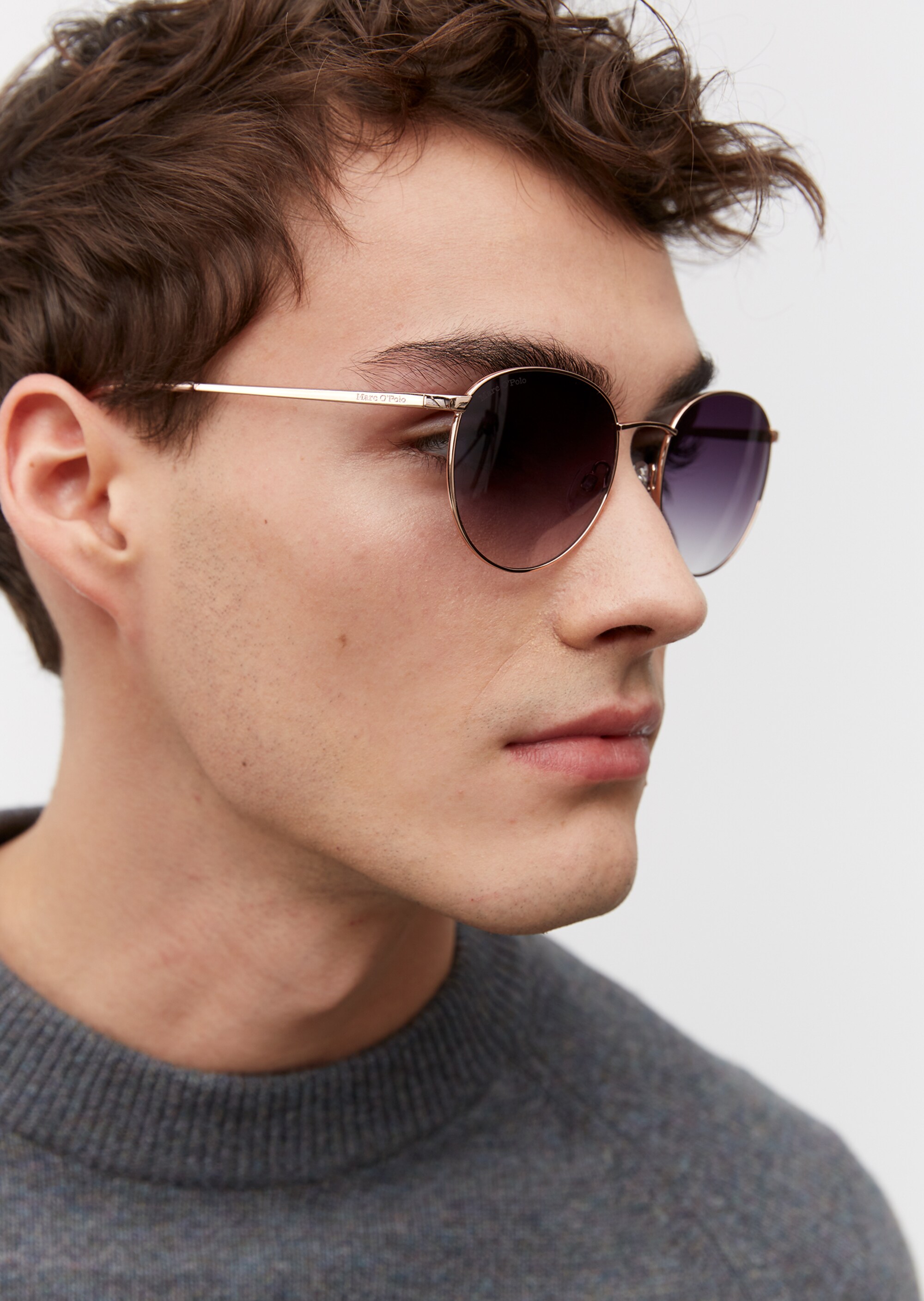 Unisex-Sonnenbrille mit Metallrahmen