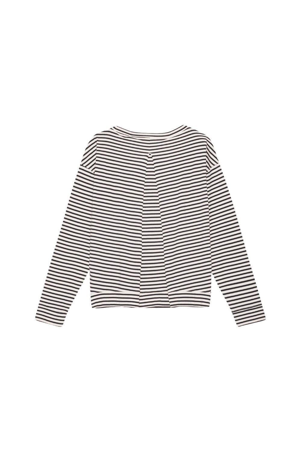 Moshi Moshi Mind  Moments stripe langærmet t-shirt - ecru/moonless night
