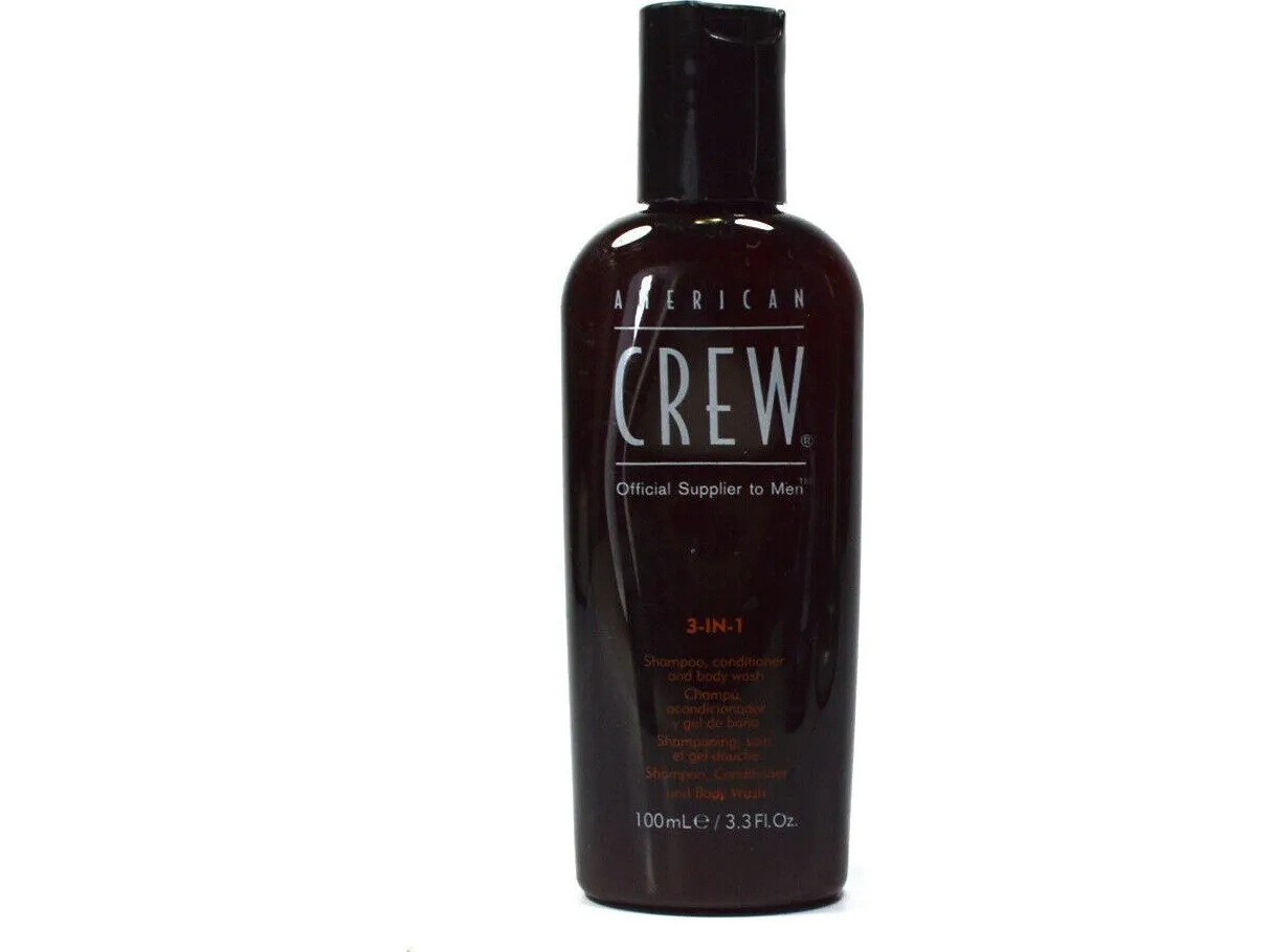 American Crew American Crew, Classic, Vegan, Hair Shampoo, Conditioner & Shower Gel 3-In-1, For Moisturizing, 100 ml For Men