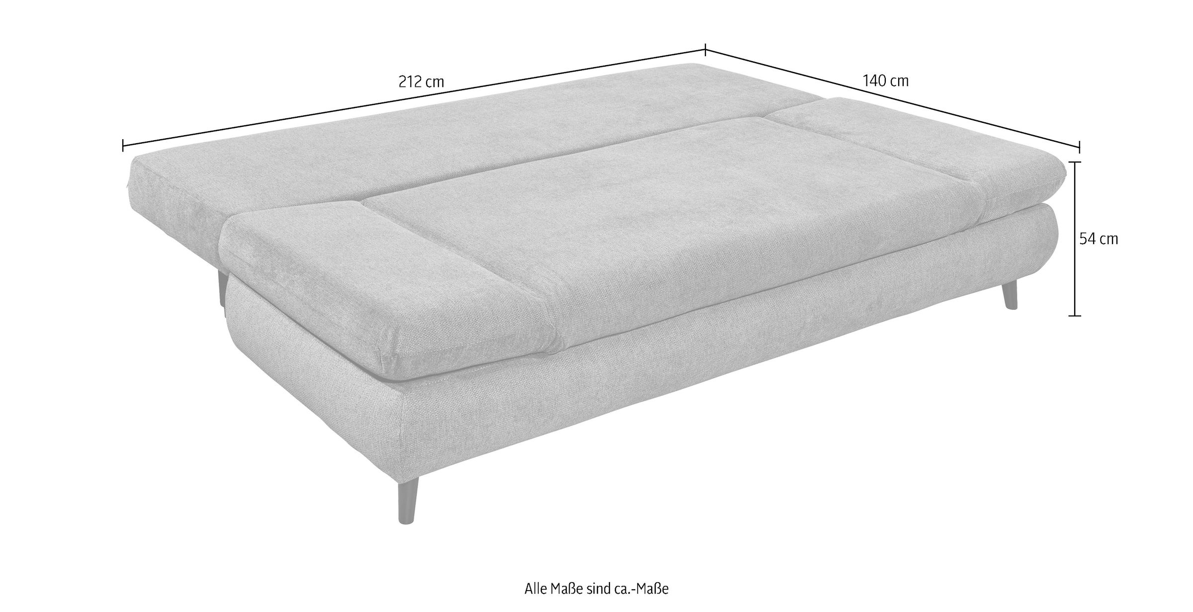 ED EXCITING DESIGN Schlafsofa »Sunny« mit Bettkasten & Armteilverstellung