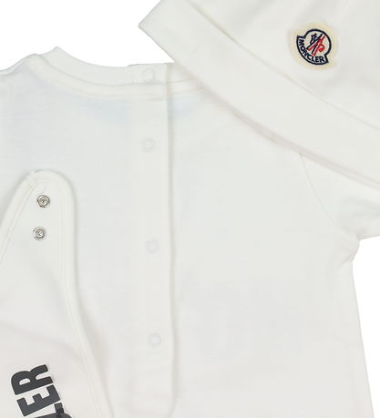 Moncler S?t - Heldragt/Savlesm?k/Hue - Off White m. Bl?