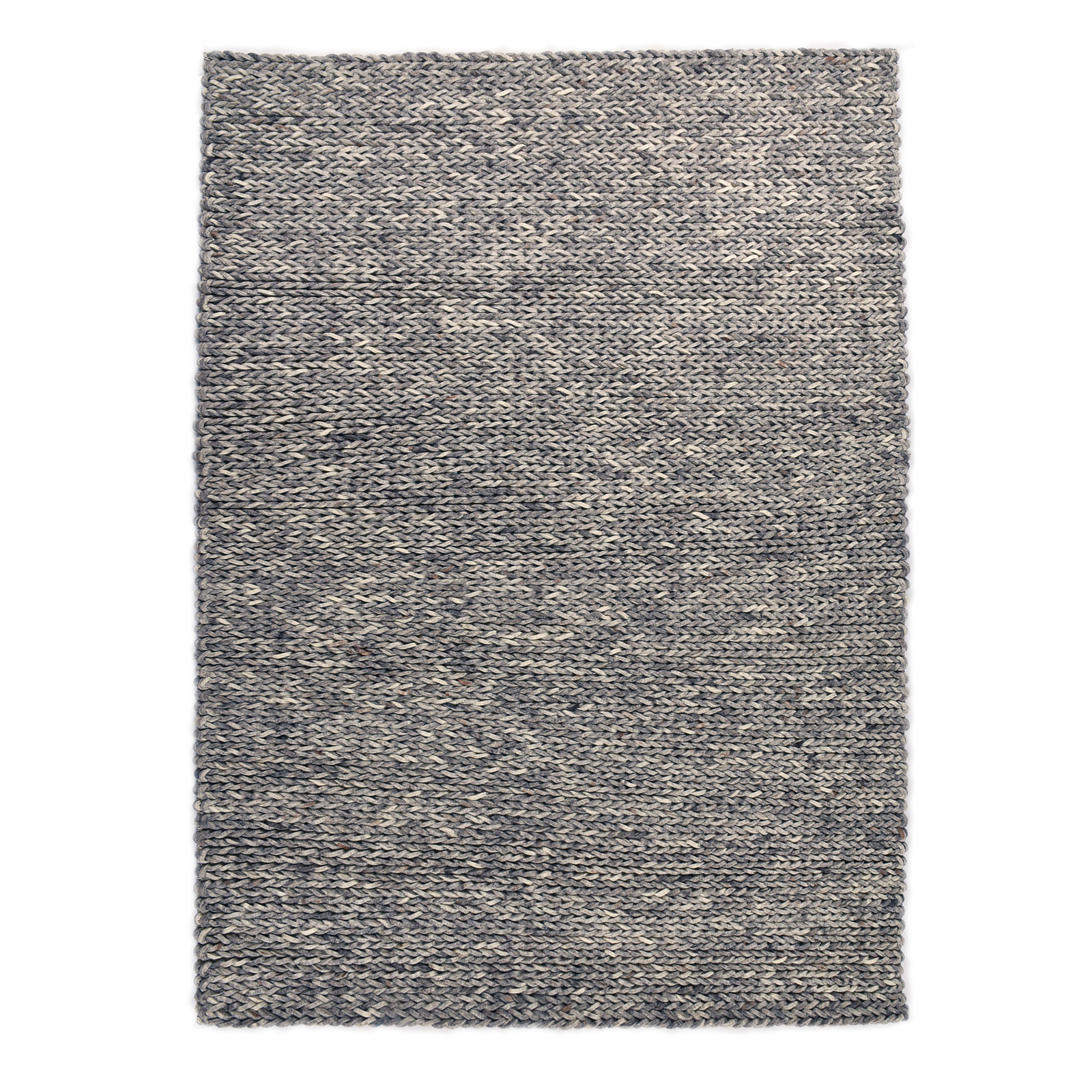 Teppich ARLBERG - natur grau - handgewebt - 70x140 cm