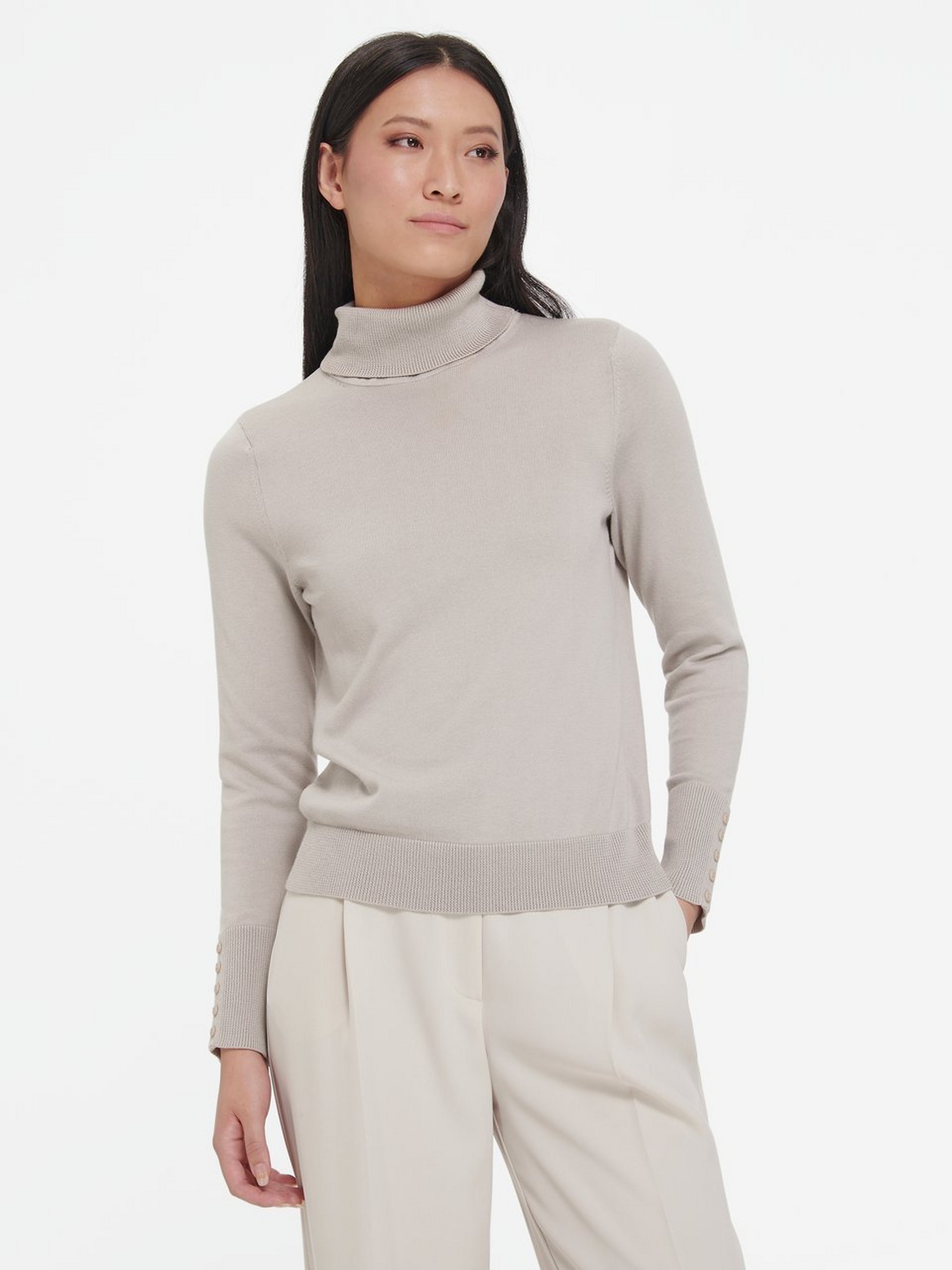 Rollkragen-Pullover aus 100% SUPIMA®-Baumwolle