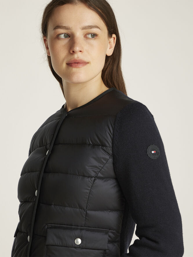 Tommy Hilfiger UL DOWN KNIT MIX JKT Black