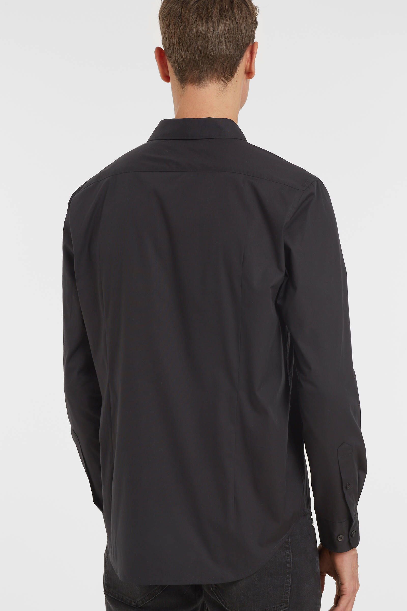 anytime regular fit overhemd zwart