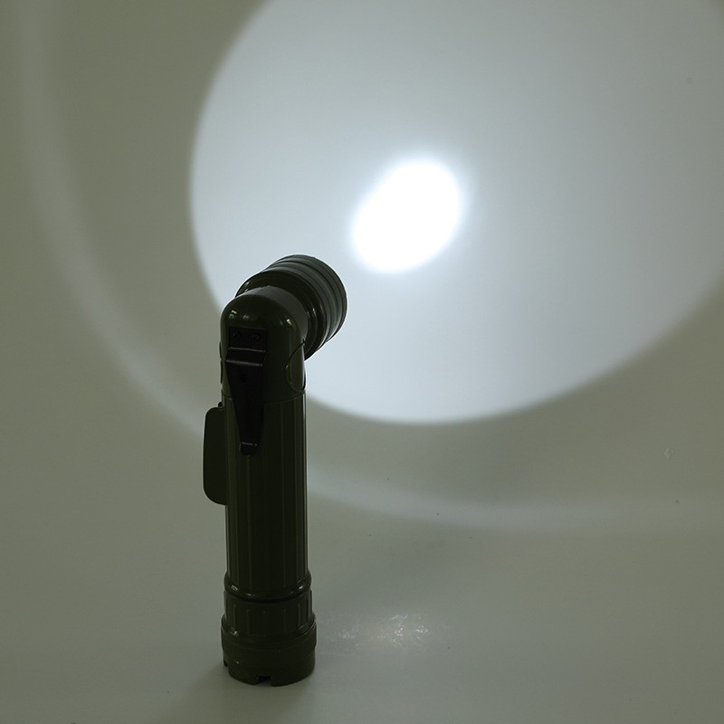 (5-tlg. Set) Winkel Taschenlampe LED Licht mit Farbfiltern   Gürtelclip (Batteriebetrieben) - Grün