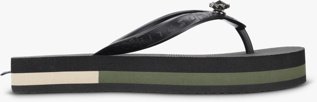 UZURII zwarte uzurii teenslippers mondriaan switch mid heel