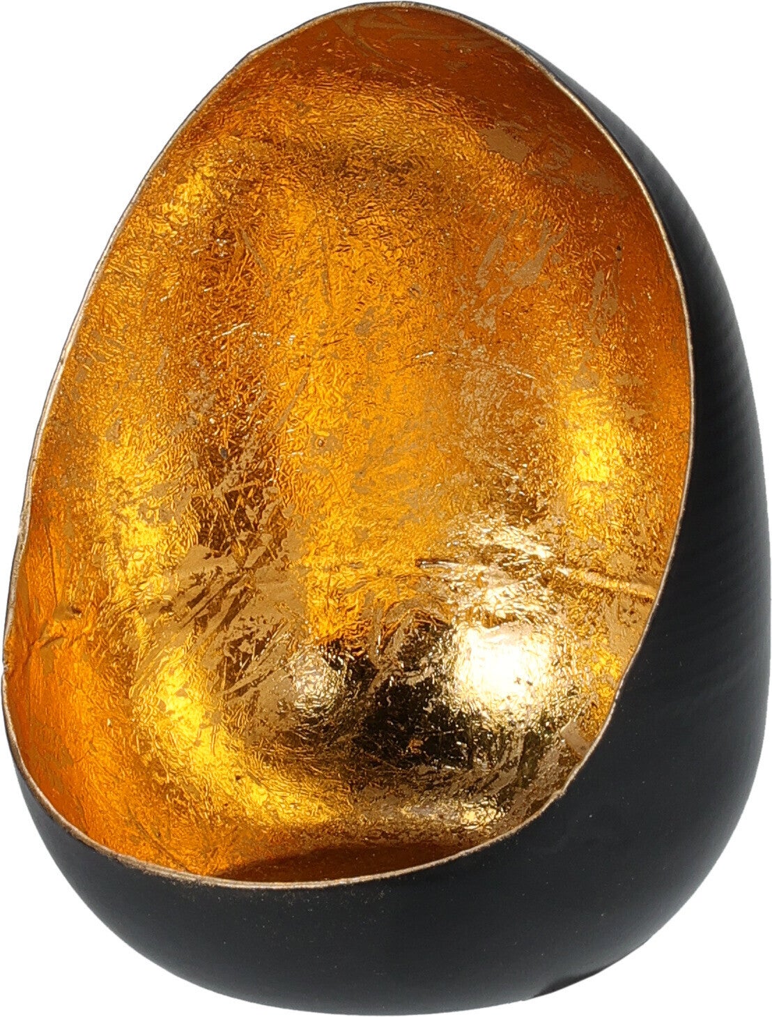 Waxinelichthouder Lux zwart / goud D 7,5 H 9 cm