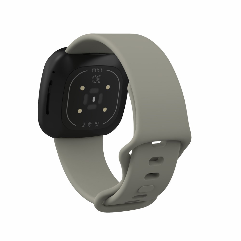 Fitbit Versa 4 / Versa 3 / Sense 2 / Sense Silikon Sport Armband (Gelenkumfang 160-200mm) - Grau