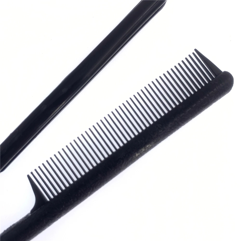 (21cm) Doppelseitiger Friseur Kamm Haar Styling Glättkamm - Schwarz