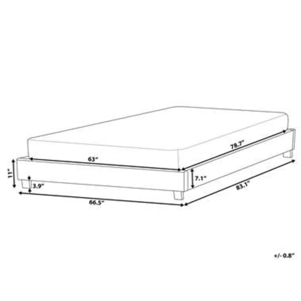 ROANNE - Tweepersoonsbed - Beige - 160 x 200 cm - Polyester