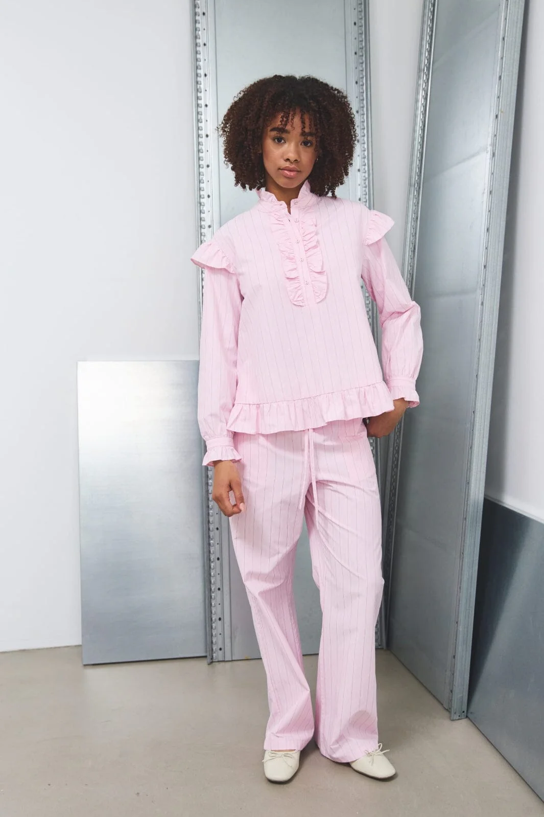 Noella Sally Pants light pink stripe