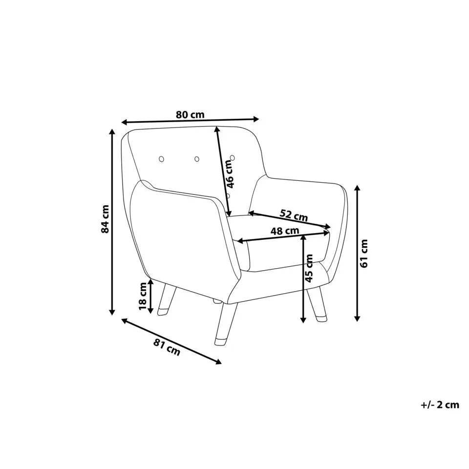BODO - Fauteuil - Grijs - Fluweel
