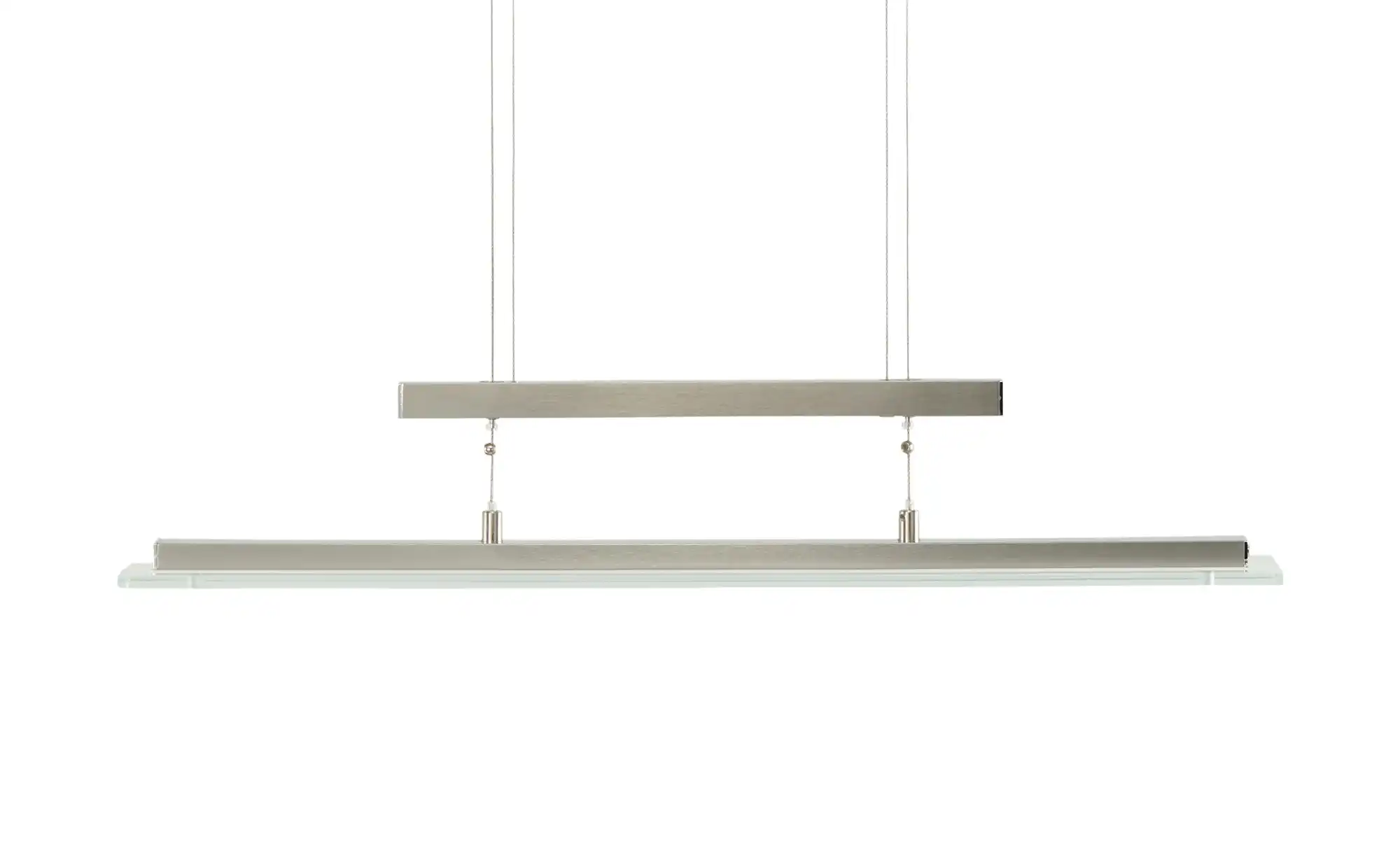 Fischer-Honsel LED-Pendelleuchte, Nickel-matt, Glas satiniert