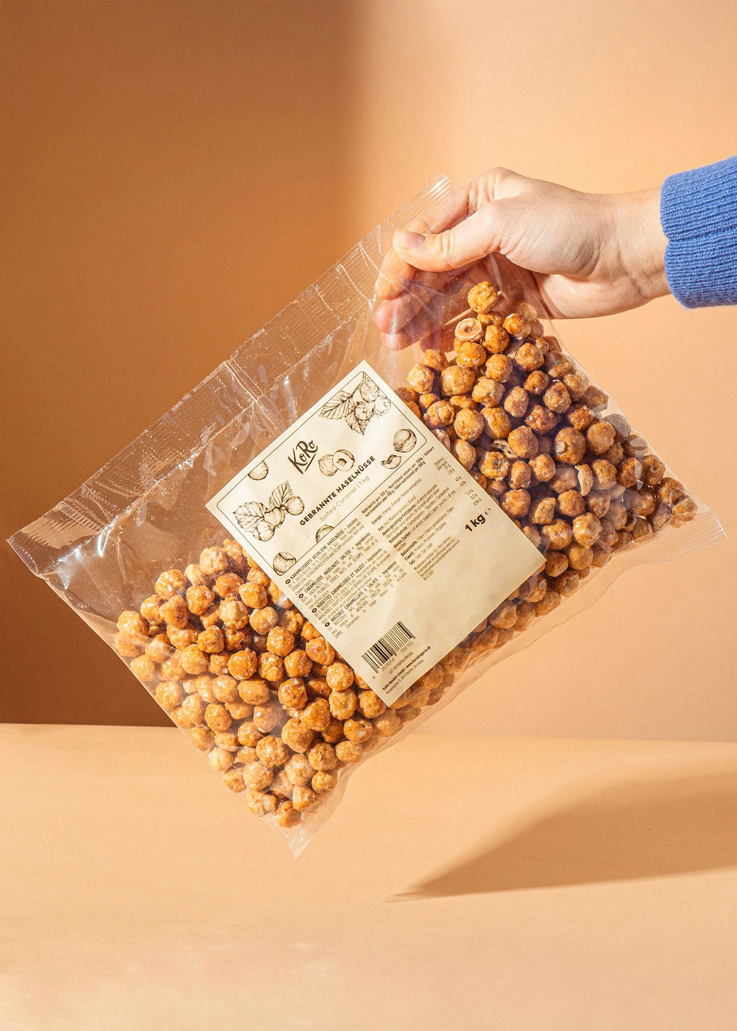 Gebrannte Haselnüsse Salted Caramel 1 kg