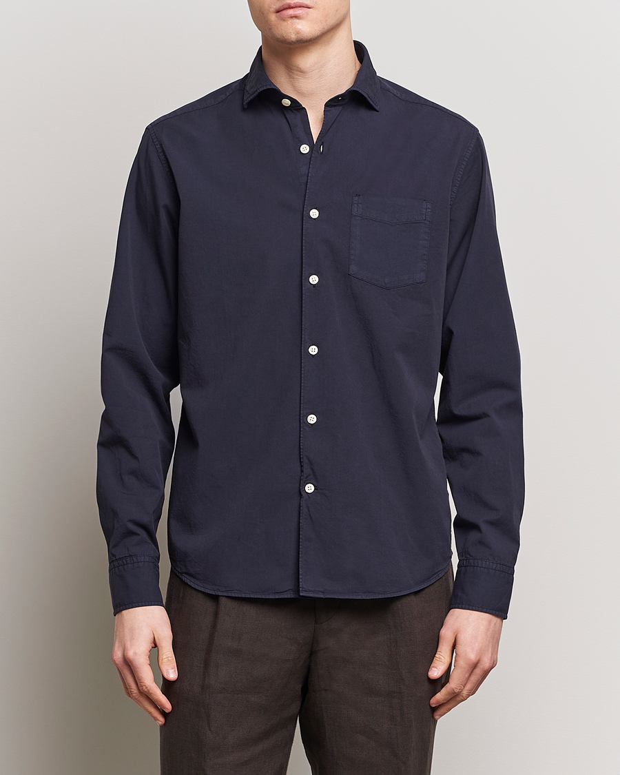 Oscar Jacobson Reg Fit Wide Spread C GD Twill Night Blue