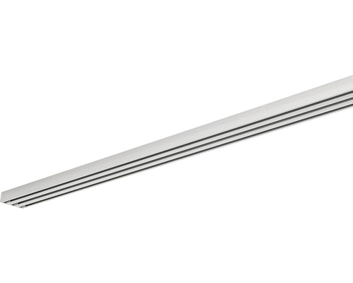 Smart Profile Gordijnrailset, 3-rails, aluminium-zilver, 160 cm