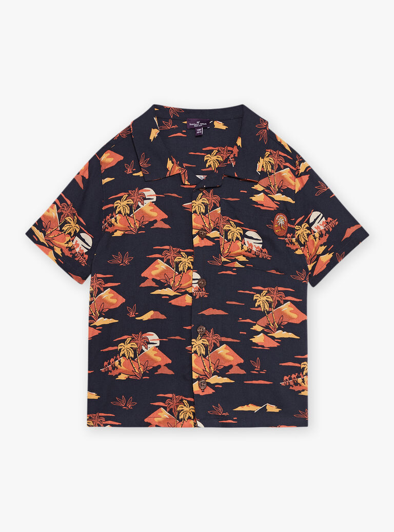 Chemise bitume à manches courtes