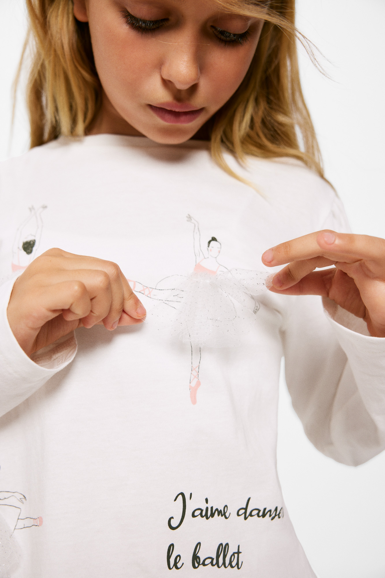 Camiseta de balé feminina