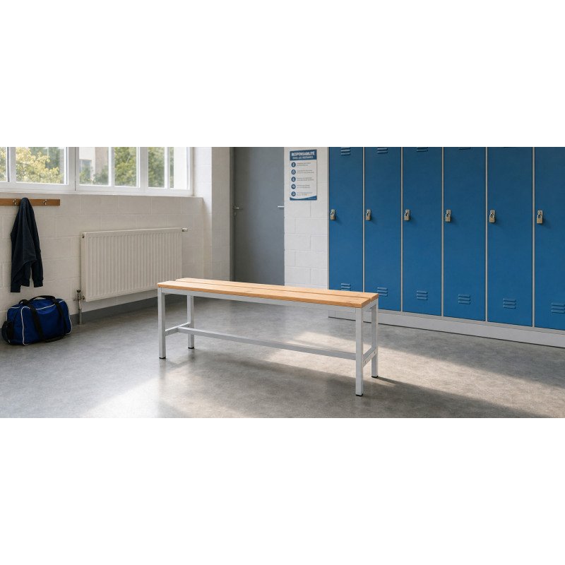 Banc à lattes bois - L. 120 cm