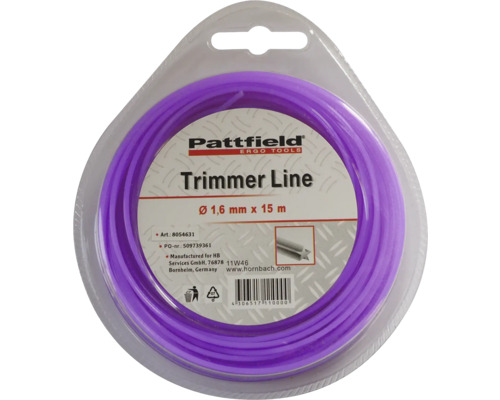 Pattfield nylon vervangende trimmerdraad, 1,6 mm, 15 m