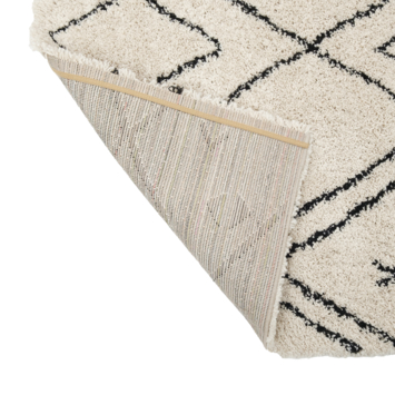 Vloerkleed Varamin Ruit Creme/Zwart 160x230 cm
