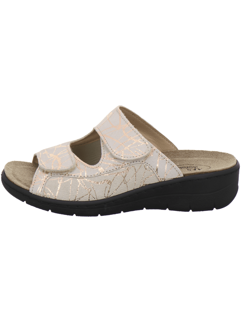 Hallux Pantoletten Damen Wechselfußbett beige