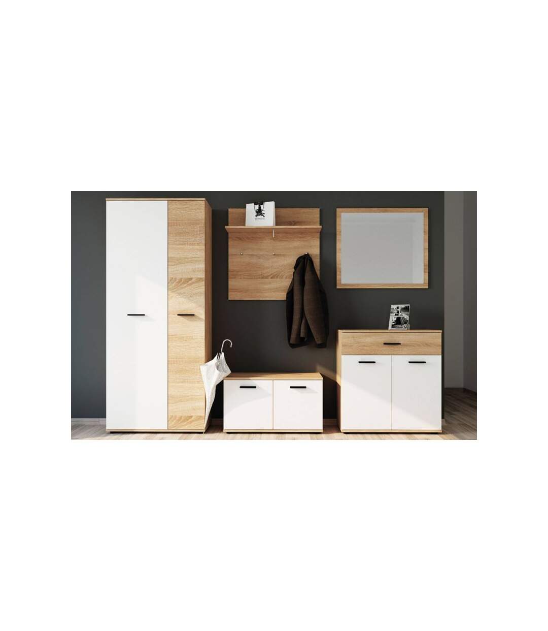 Paris Prix - Miroir Mural Déco isabelle 80cm Naturel