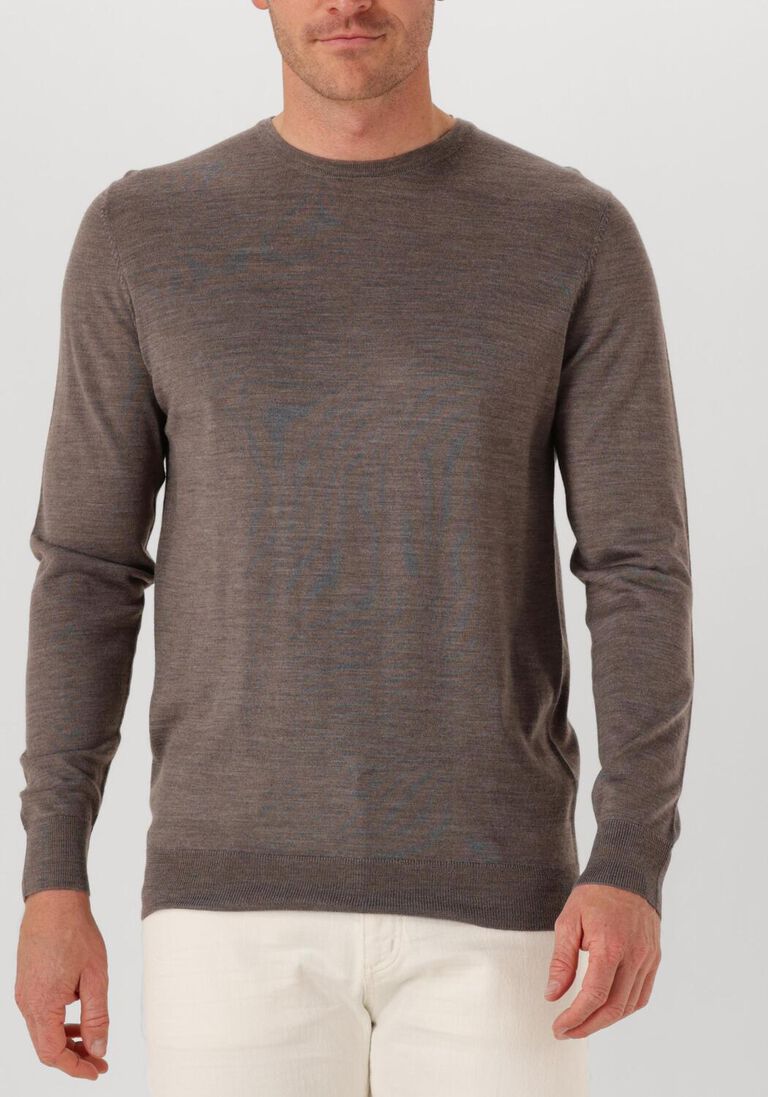 bruine profuomo trui pullover crewneck merino