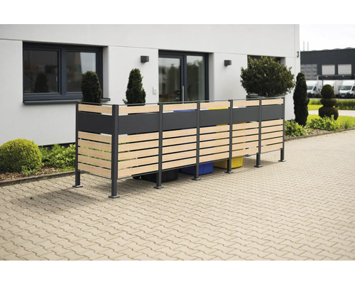 WESTMANN Planum opbergkast met 5 bakken, 410 x 90 x 120 cm, hout-antraciet
