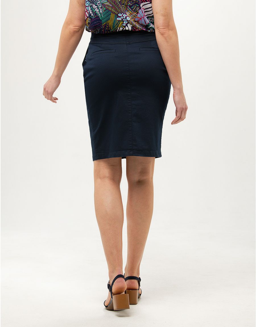 Jupe droite en jean chic