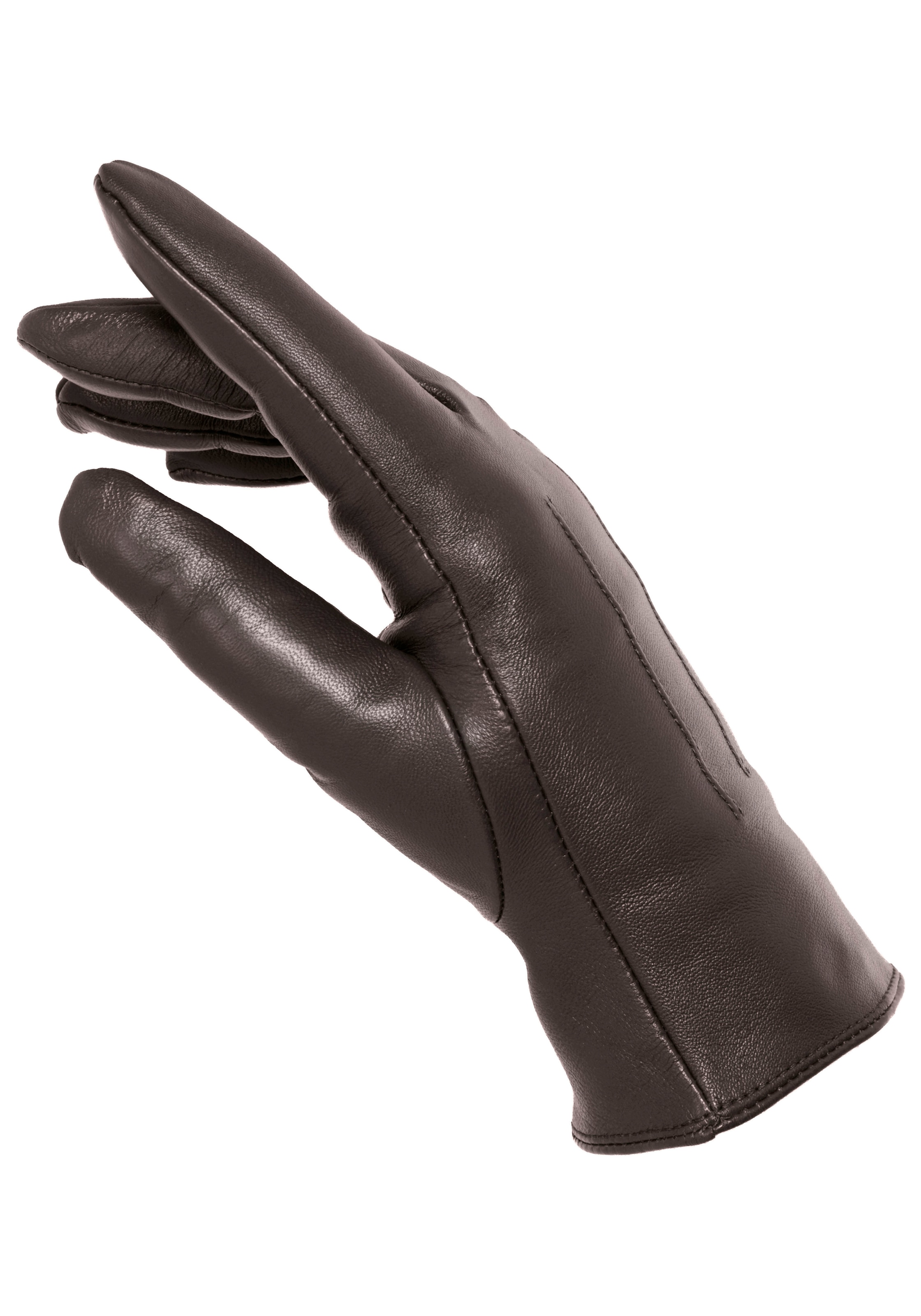 PEARLWOOD Lederhandschuhe , Seitenschlitze für komfortables Anziehen