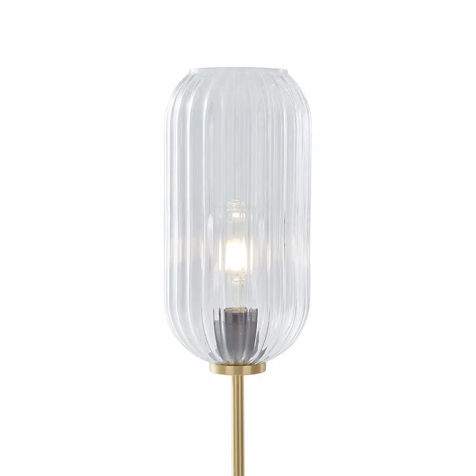 Qazqa vloerlampen rid goudkleurig e27