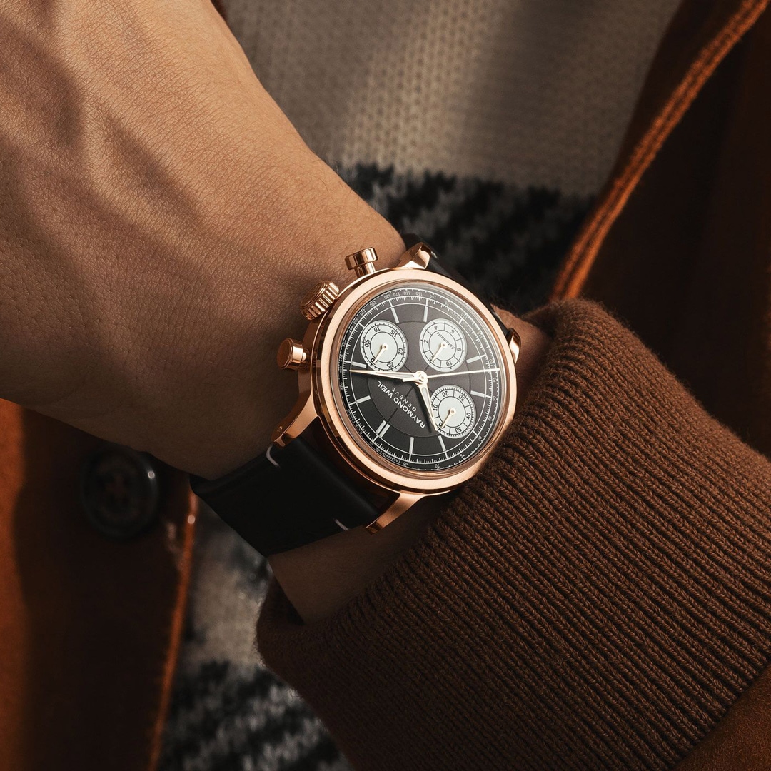 Raymond Weil Millesime Chronograph Schwarz / Rosé Ø 39.5mm