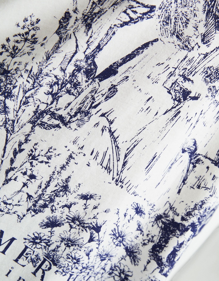 Camiseta de manga curta com estampa